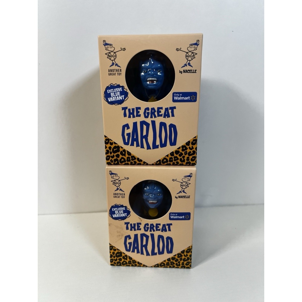 2x The Great Garloo 3″ Action Figure Blue – Vintage Window Box Packaging